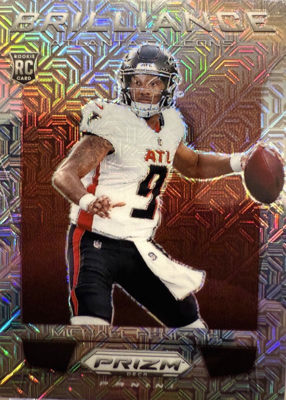 Michael Penix Jr. 2024 Prizm Deca #1 Brilliance - Mojo /30 Rookie RAW