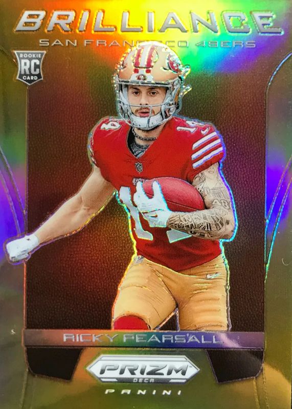 Ricky Pearsall 2024 Prizm Deca #3 Brilliance - Gold /10 Rookie RAW