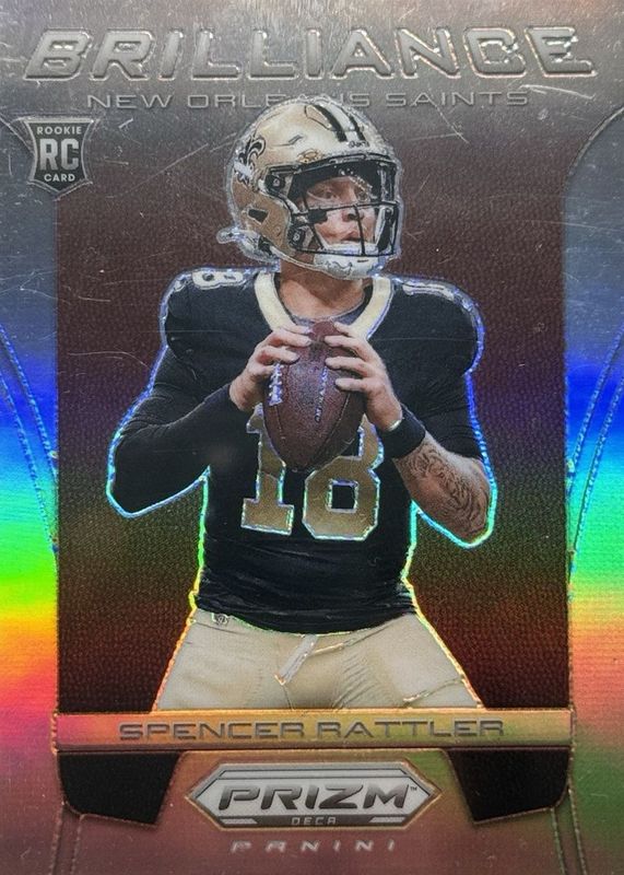 Spencer Rattler 2024 Prizm Deca #9 Brilliance - Silver Rookie RAW