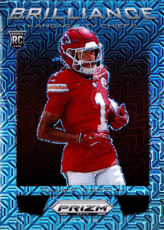 Xavier Worthy 2024 Prizm Deca #18 Brilliance - Mojo /30 Rookie RAW