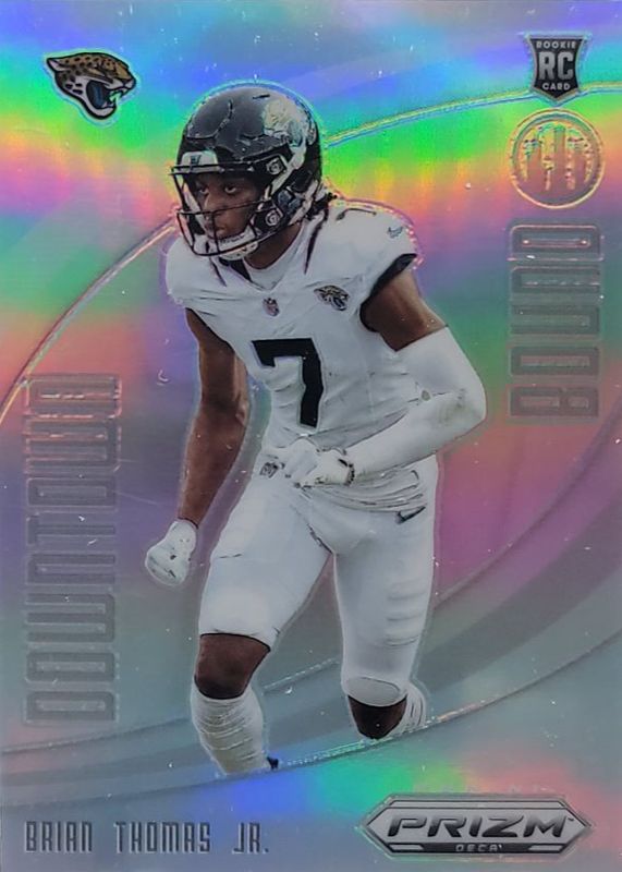 Brian Thomas Jr. 2024 Prizm Deca #11 Downtown Bound - Silver Rookie RAW