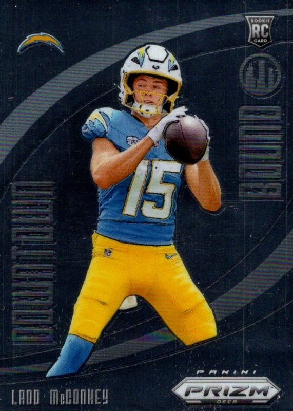 Ladd McConkey 2024 Prizm Deca #12 Downtown Bound Rookie RAW