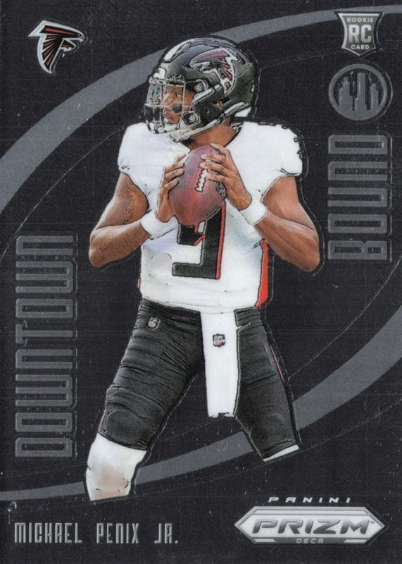 Michael Penix Jr. 2024 Prizm Deca #9 Downtown Bound Rookie RAW