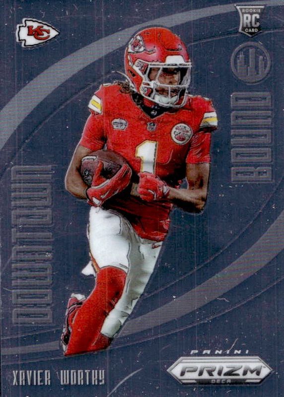 Xavier Worthy 2024 Prizm Deca #7 Downtown Bound Rookie RAW