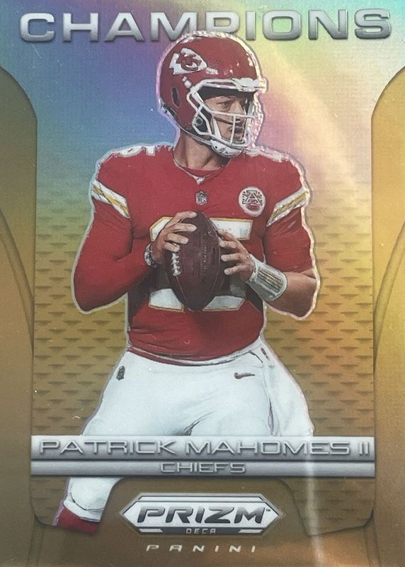 Patrick Mahomes II 2024 Prizm Deca #1 Champions - Gold /10 RAW