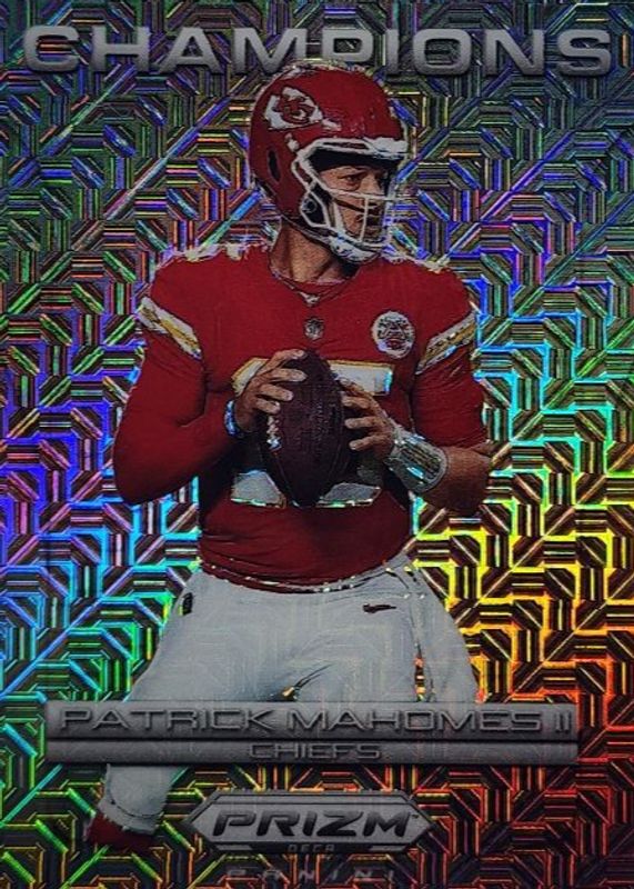 Patrick Mahomes II 2024 Prizm Deca #1 Champions - Mojo /30 RAW