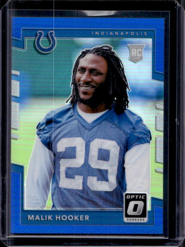 Malik Hooker 2017 Optic #118 Blue /149 Rookie RAW