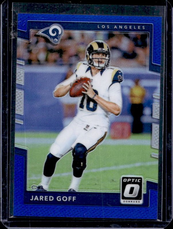 Jared Goff 2017 Optic #97 Blue /149 RAW