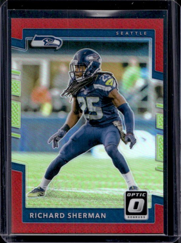 Richard Sherman 2017 Optic #87 Red /99 RAW