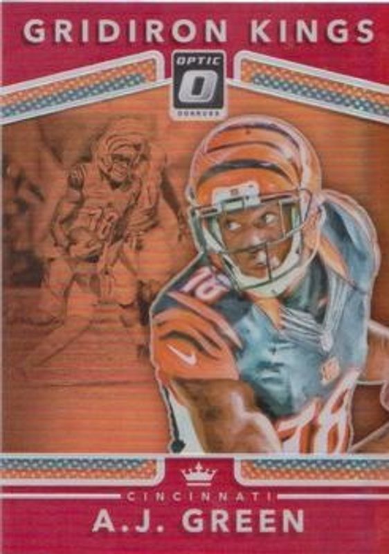 AJ Green 2017 Optic #18 Gridiron Kings - Red /99 RAW