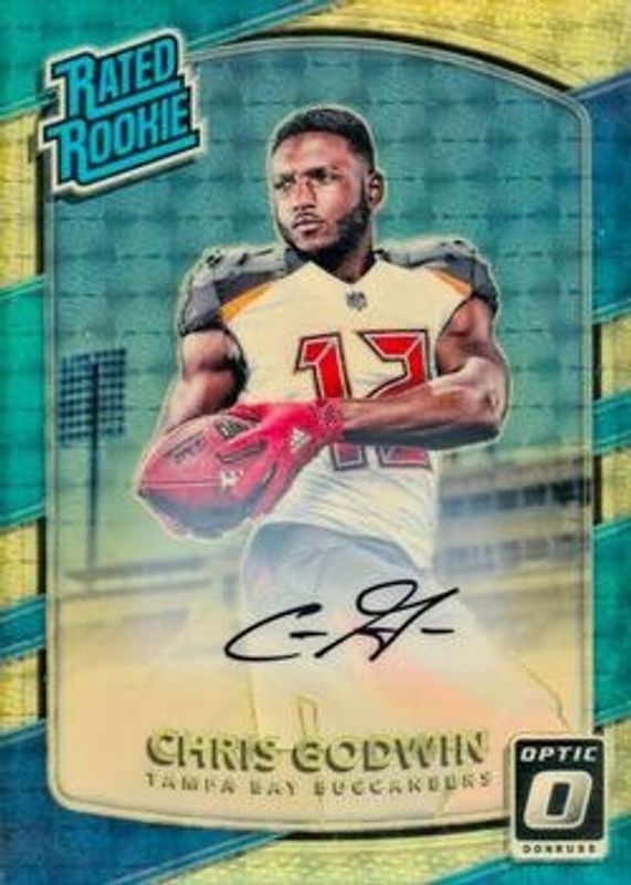 Chris Godwin 2017 Optic #155 Rated Rookies Autographs - Gold Vinyl /1 RAW