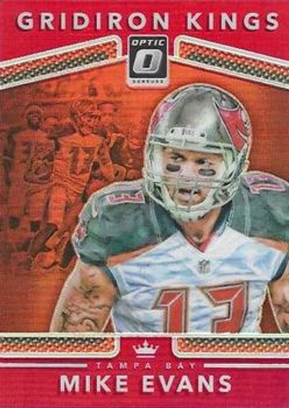 Mike Evans 2017 Optic #22 Gridiron Kings - Red /99 RAW