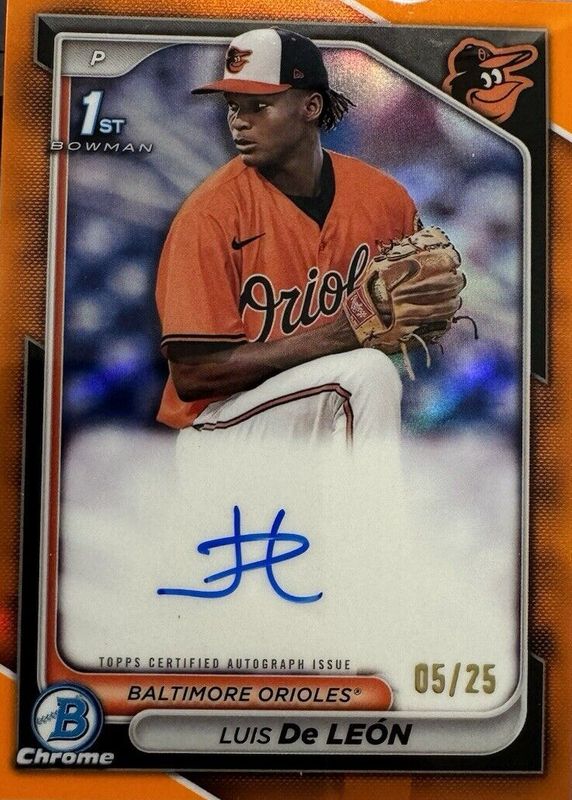 2024 Bowman Chrome #CPA-LDL Prospect Auto - Orange Refractor /25 (1st)