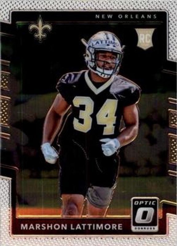 Marshon Lattimore 2017 Optic #136 Base Rookie RAW