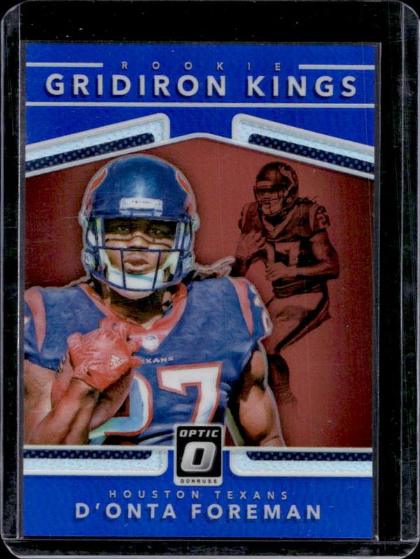 D'Onta Foreman 2017 Optic #9 Rookie Gridiron Kings - Blue /149 RAW