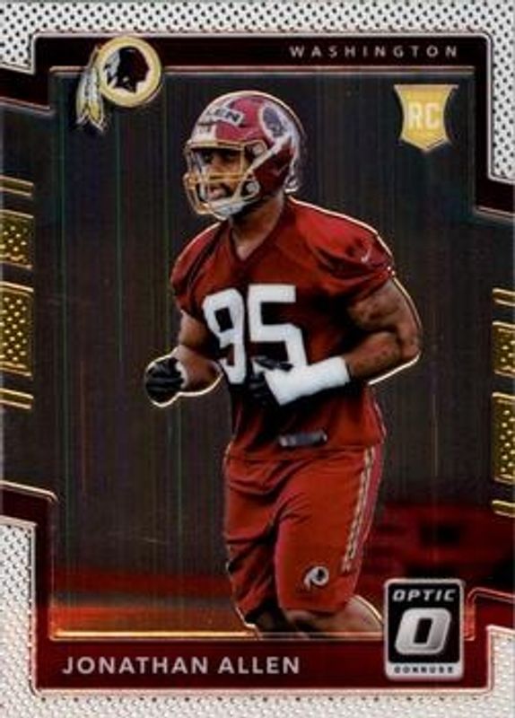 Jonathan Allen 2017 Optic #138 Base Rookie RAW