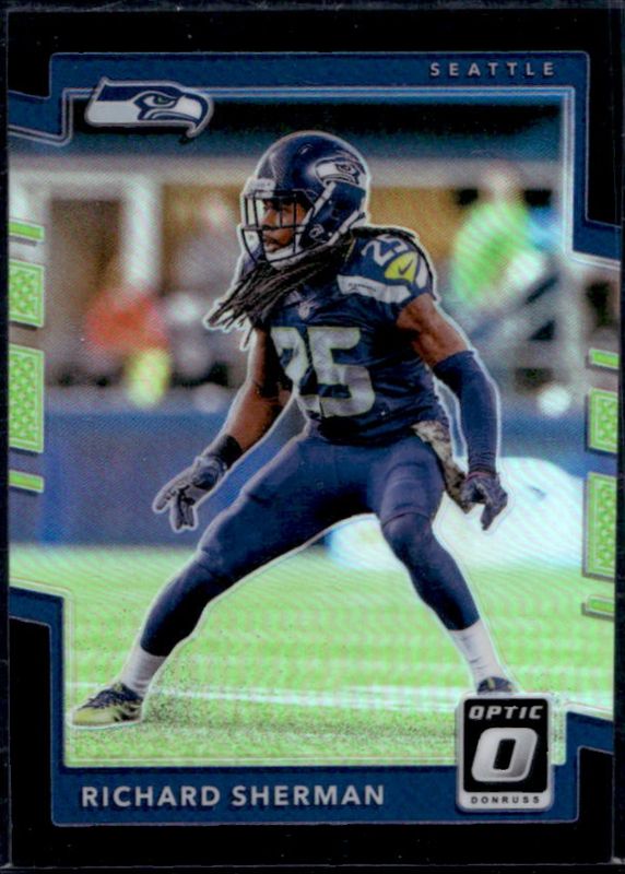 Richard Sherman 2017 Optic #87 Black /25 RAW