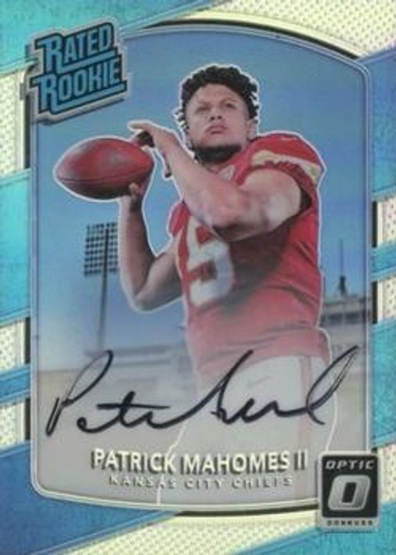 Patrick Mahomes II 2017 Optic #177 Rated Rookies Autographs - Holo /99 RAW