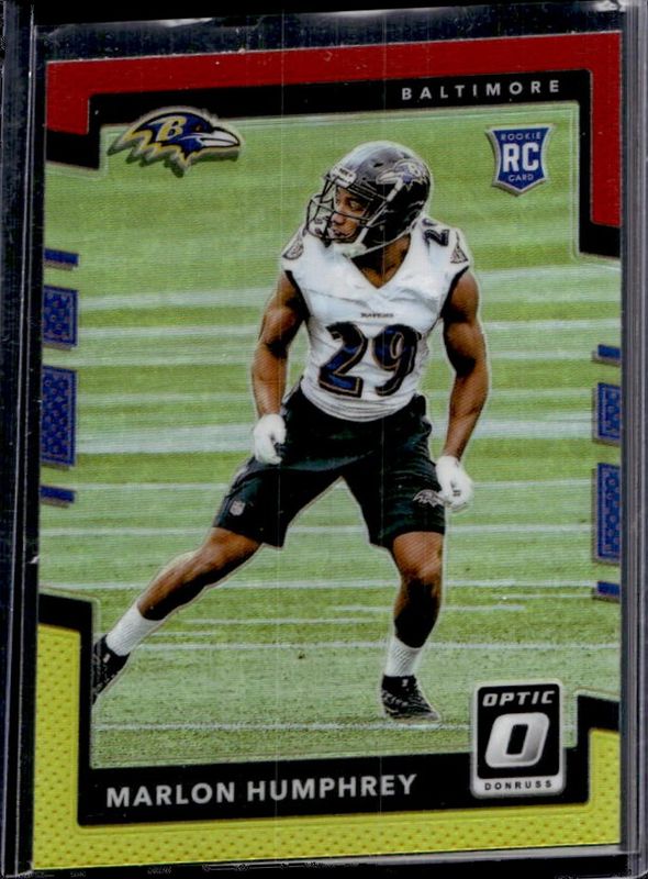 Marlon Humphrey 2017 Optic #128 Red & Yellow Rookie RAW