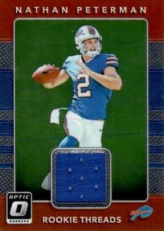 Nathan Peterman 2017 Optic #35 Rookie Threads RAW