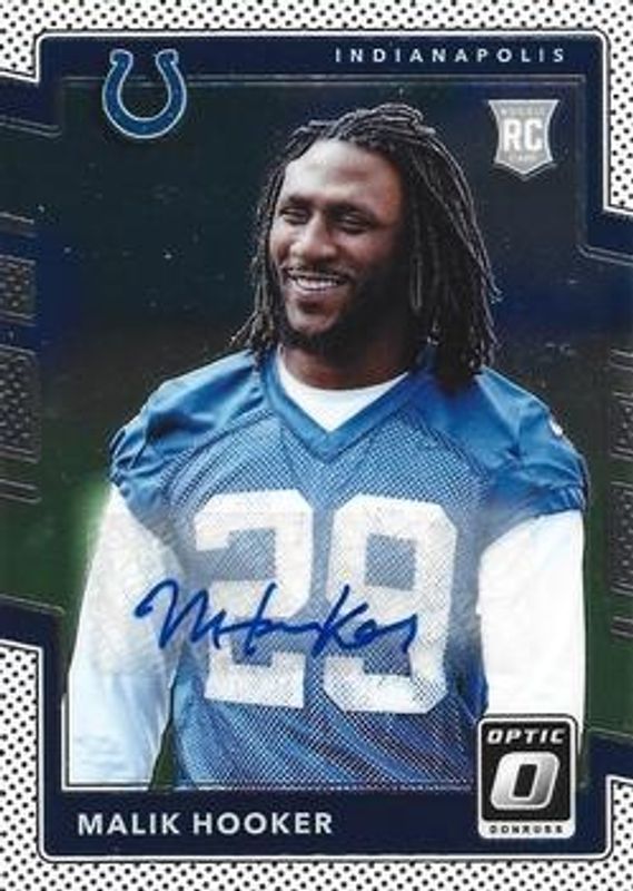 Malik Hooker 2017 Optic #118 Rookies Autographs RAW