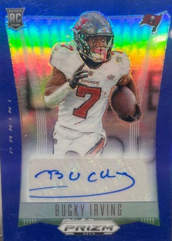 Bucky Irving 2024 Prizm Deca #S-BIG Signatures - Blue /49 Rookie RAW