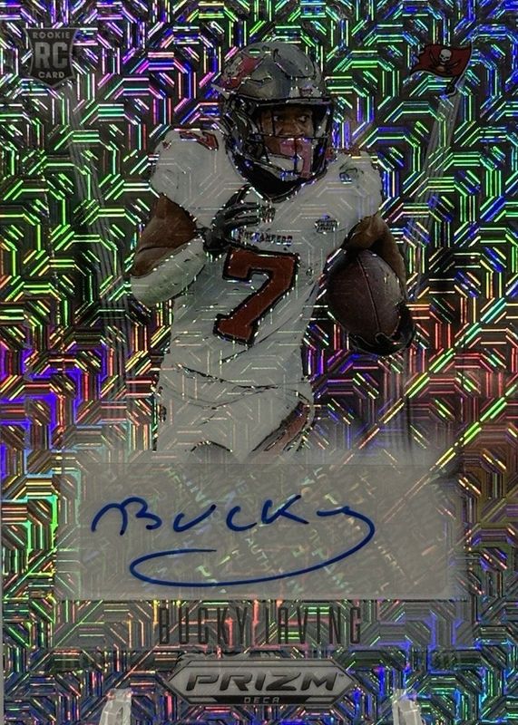 Bucky Irving 2024 Prizm Deca #S-BIG Signatures - Mojo /25 Rookie RAW