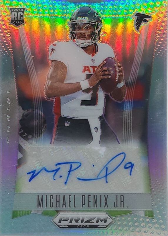 Michael Penix Jr. 2024 Prizm Deca #S-MPJ Signatures - Silver Rookie RAW