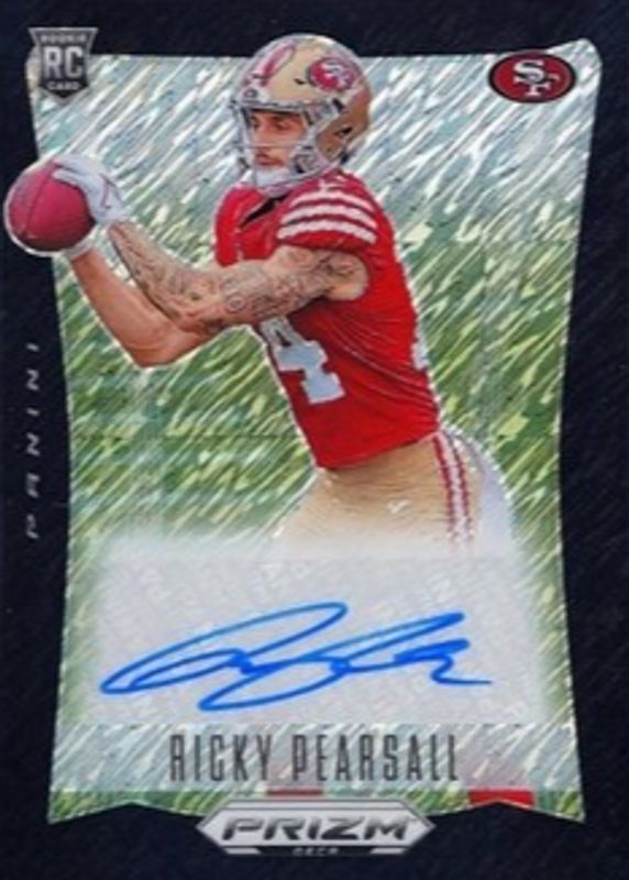 Ricky Pearsall 2024 Prizm Deca #S-RPL Signatures - FOTL Black Shimmer /1 Rookie RAW