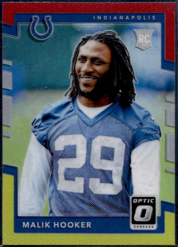 Malik Hooker 2017 Optic #118 Red & Yellow Rookie RAW