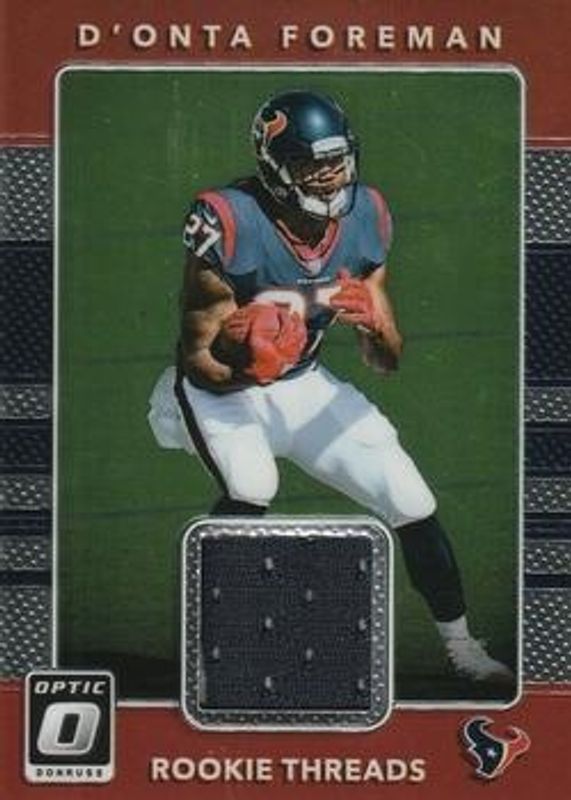 D'Onta Foreman 2017 Optic #25 Rookie Threads RAW