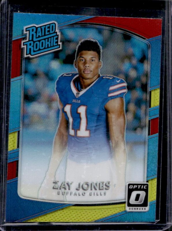 Zay Jones 2017 Optic #159 Red & Yellow Rookie RAW