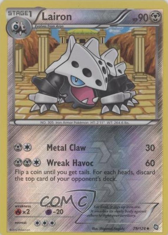 Lairon 2012 Black & White: Dragons Exalted #079/124 Reverse Holo RAW TCG (LIGHTLY PLAYED)