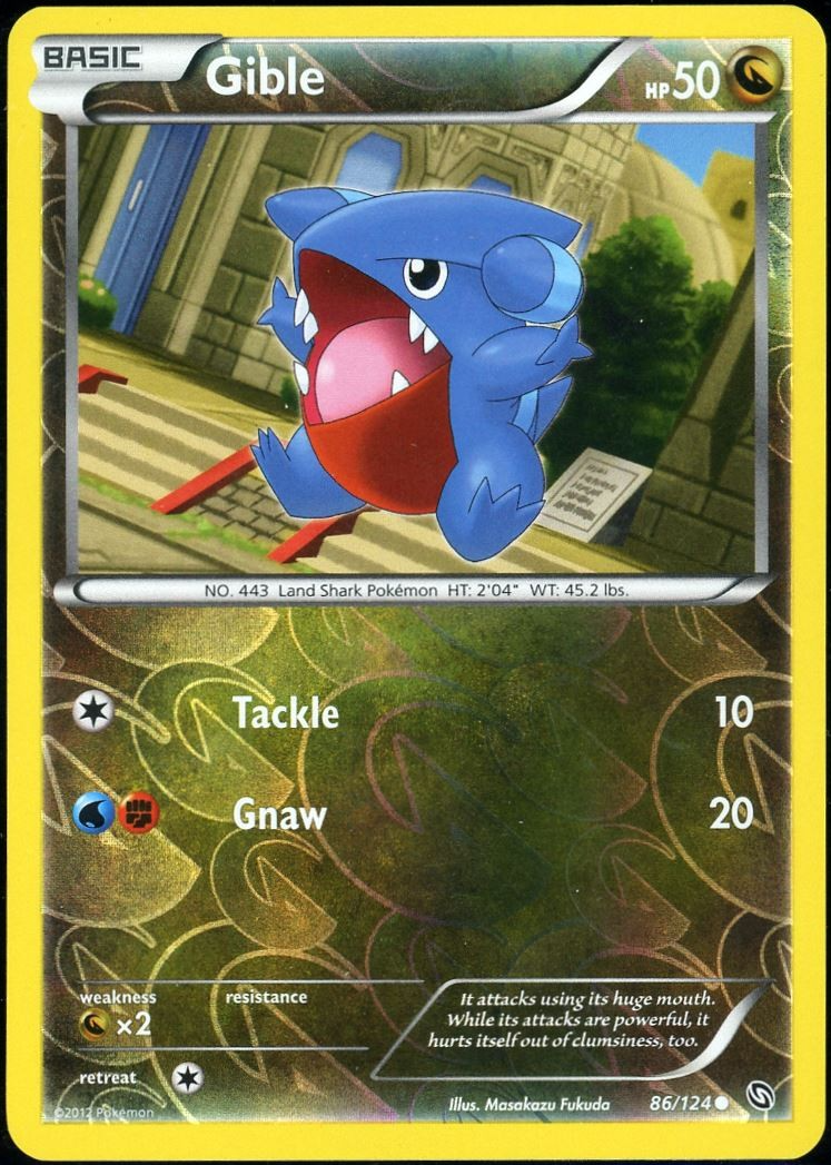 pokemon gible card Trading Game Hidden Fates Shiny Rare SV38 Fighting Gnaw (30) Weakness None None Resistance None None Retreat Cost Gible SHINY SV38/SV94 Hidden Fates