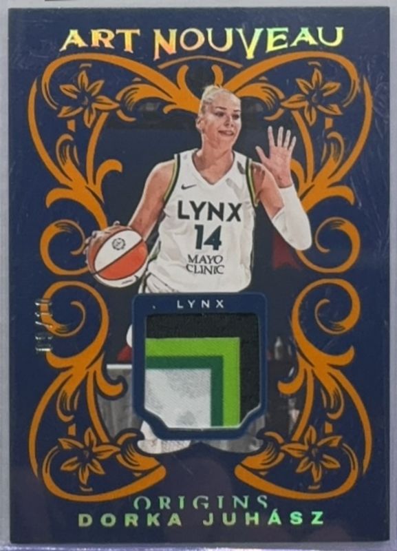 Dorka Juhasz 2024 Origins WNBA #AN-DJ Art Nouveau Memorabilia - Gold /10 Rookie RAW