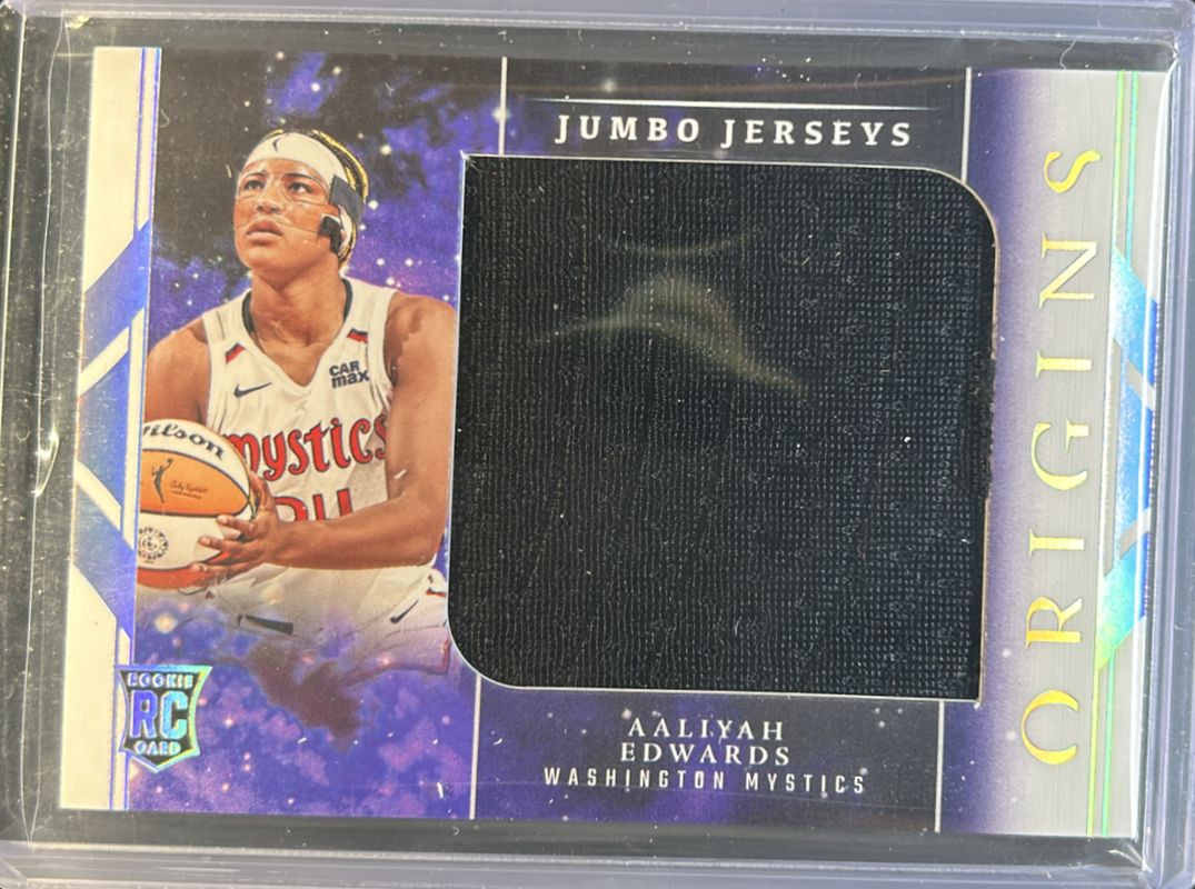 Aaliyah Edwards 2024 Origins WNBA #JJ-AEW Jumbo Jerseys Rookie RAW