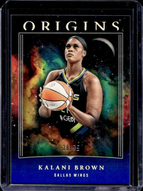 Kalani Brown 2024 Origins WNBA #12 Blue /75 RAW