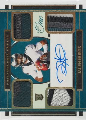 2020 One #79 Rookie Quad Patch Auto - Gold (/8)