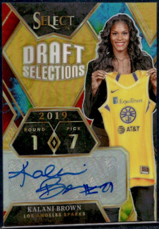Kalani Brown 2024 Select WNBA #DSS-KB Draft Selections Signatures Tie-Dye /25 RAW
