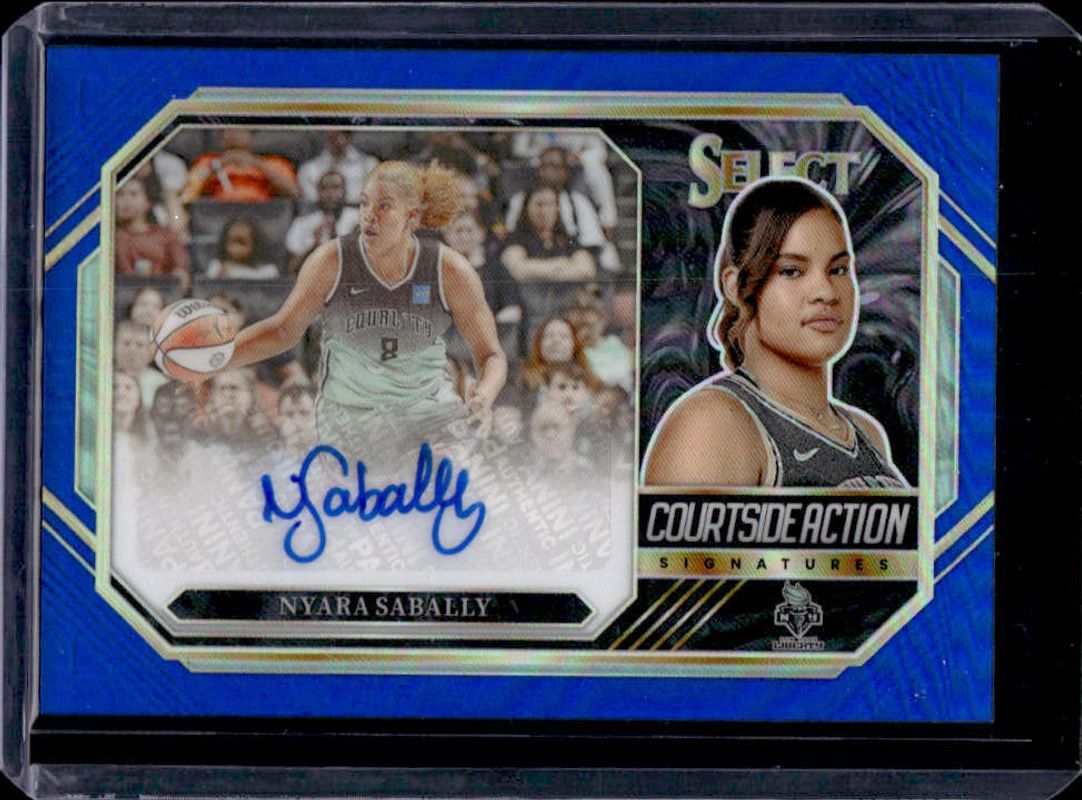 Nyara Sabally 2024 Select WNBA #CSA-NS Courtside Action Signatures Blue /49 Rookie RAW