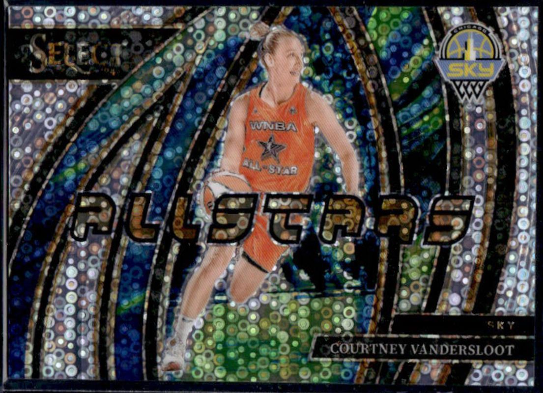 Courtney Vandersloot 2024 Select WNBA #14 All Stars White Disco /75 RAW