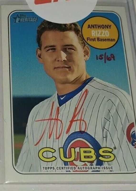 2018 Topps Heritage #ROA-AR Real One Autographs - Red Ink /69 (No Bat)