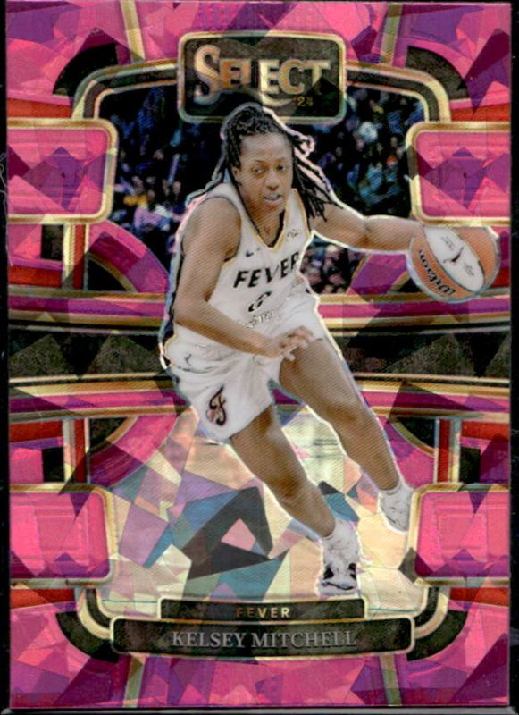Kelsey Mitchell 2024 Select WNBA #87 Base Pink Ice RAW