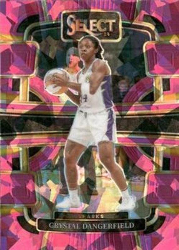 Crystal Dangerfield 2024 Select WNBA #35 Base Pink Ice RAW