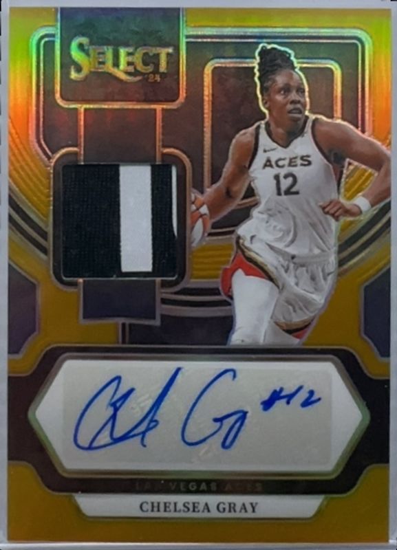 Chelsea Gray 2024 Select WNBA #AM-CG Autographed Memorabilia Gold /10 RAW