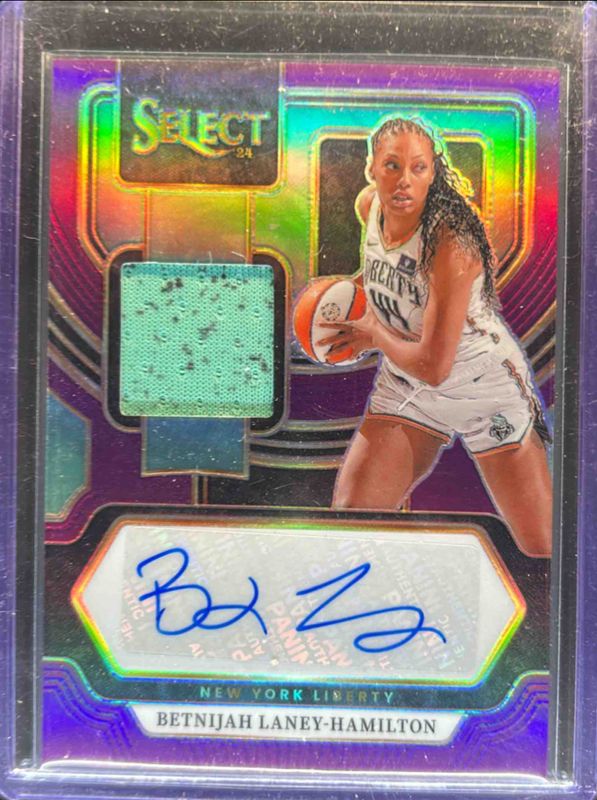 Betnijah Laney 2024 Select WNBA #AM-BL Autographed Memorabilia Purple /99 RAW