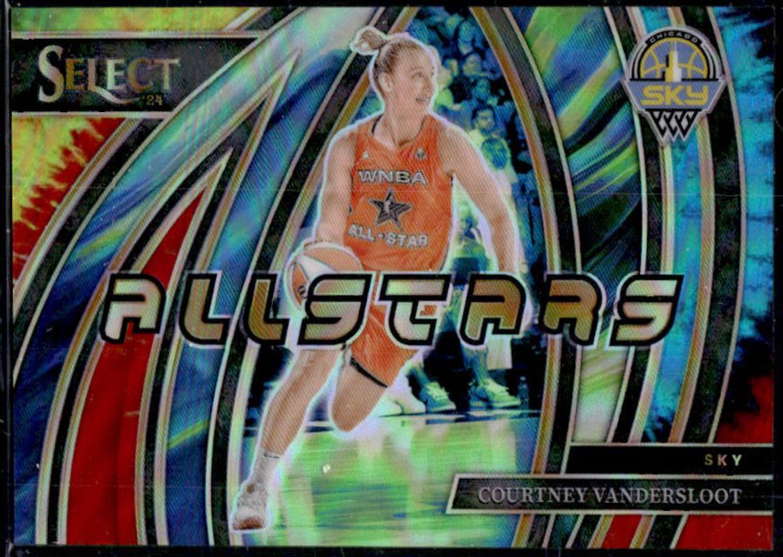 Courtney Vandersloot 2024 Select WNBA #14 All Stars Tie-Dye /25 RAW