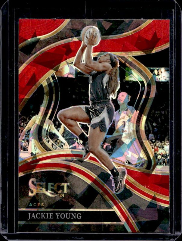 Jackie Young 2024 Select WNBA #208 Base Red Ice RAW