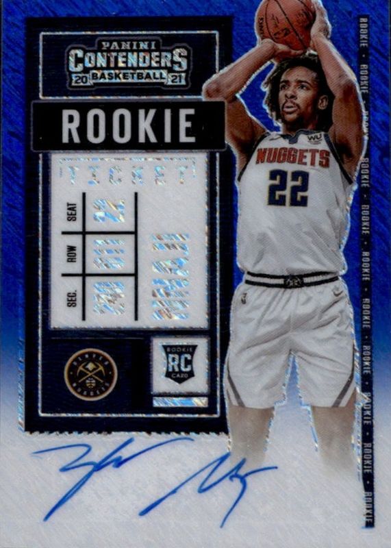 2020 Contenders #133 Rookie Ticket Auto Variation - Premium Blue Shimmer /20 (White Jersey)