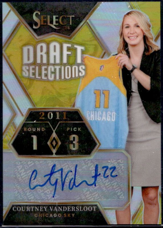 Courtney Vandersloot 2024 Select WNBA #DSS-CVS Draft Selections Signatures RAW